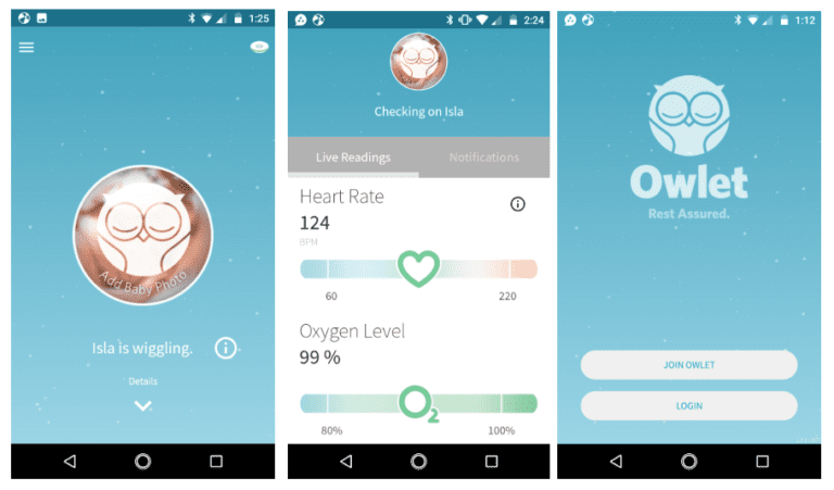 Owlet App Screenshots